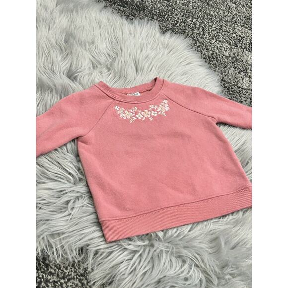 OshKosh B’gosh Vintage Mauve Embroidered Floral Sweater 12month - Picture 2 of 3